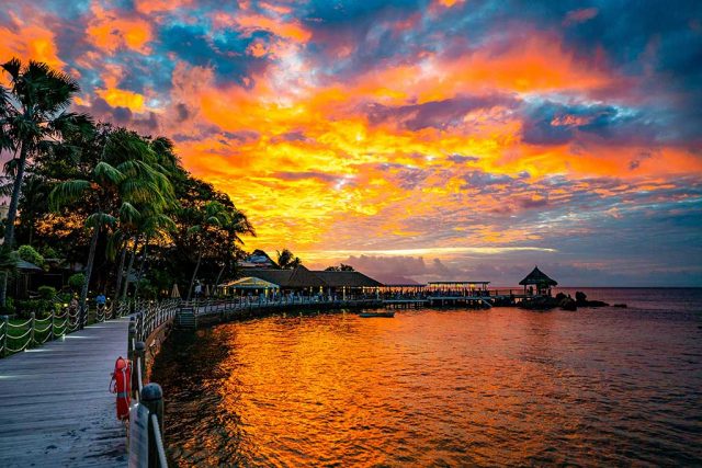 Fisherman's Cove Resort Mahe Seychellen Sonnenuntergang