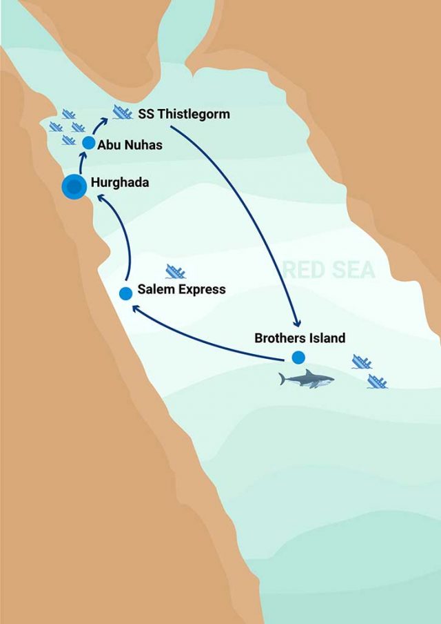 карты красное море